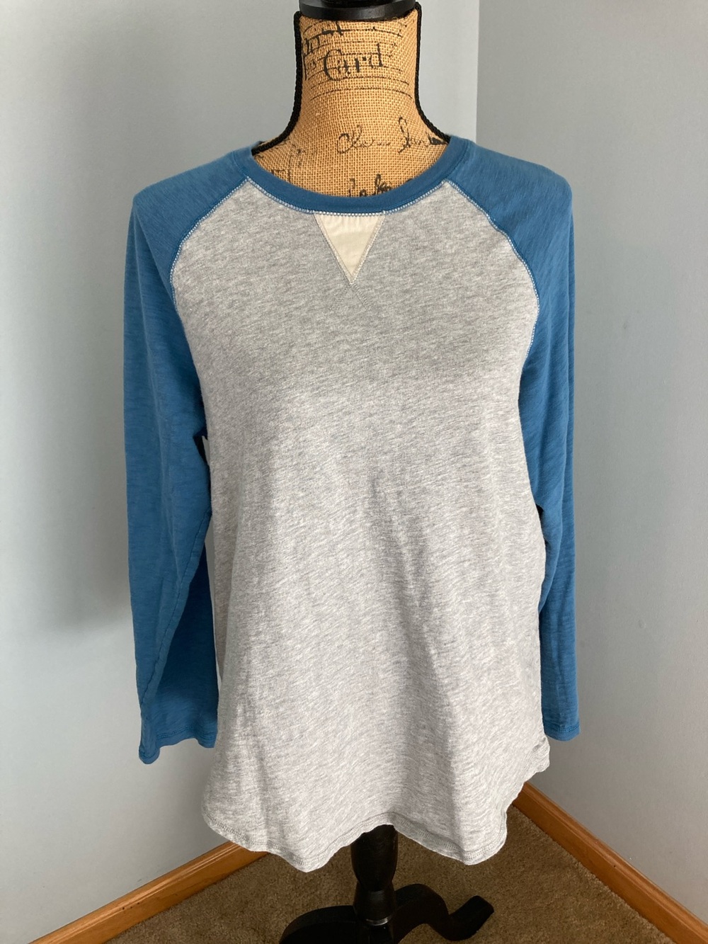 True Grit Raglan Long Sleeve Tee Men Size Large